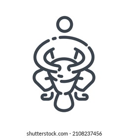 Conga drum Line icon. Djembe Musical percussion instrument icon