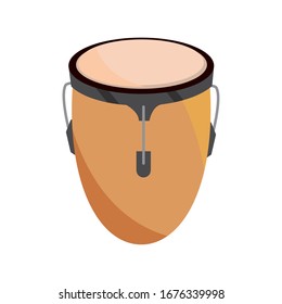 instrumento musical de percusión conga ilustración vectorial icono aislado