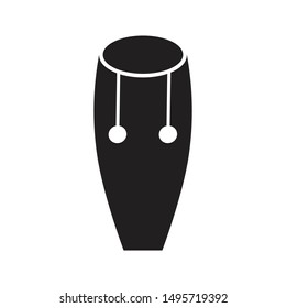 conga icon black and isolated vector illustration