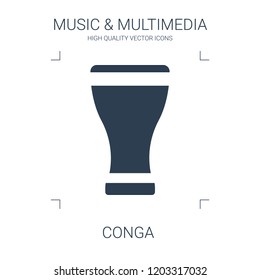 conga icon. high quality filled conga icon on white background. from music multimedia collection flat trendy vector conga symbol. use for web and mobile