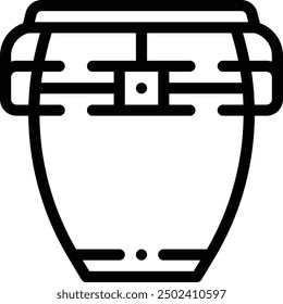 conga icon. Thin Linear Style Design Isolated On White Background