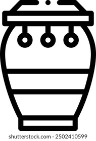 conga icon. Thin Linear Style Design Isolated On White Background