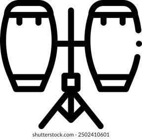 conga icon. Thin Linear Style Design Isolated On White Background