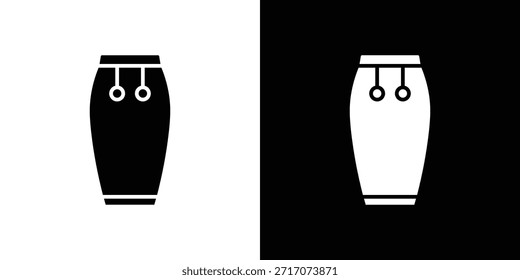 Ícones conga design de silhueta vetorial. Ilustração de design gráfico plano vetorial.