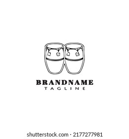 conga logo cartoon icon design template black modern isolated illustration