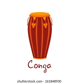 Conga musical instrument vector