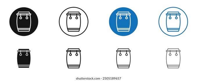 Conga vector icon in black and blue colors