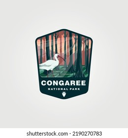 congaree national park logo vector vintage symbol illustration design