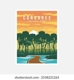 Congaree National Park Poster Vektorgrafik-Design