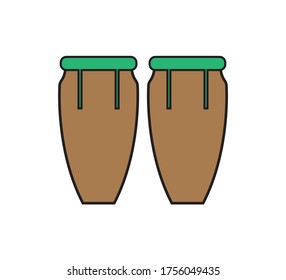 Diseño de vectores Congas (Instrumento de Percusión)