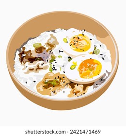 Congee Chinese rice porridge with egg