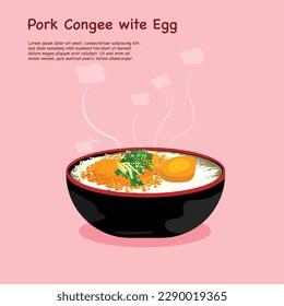 Stockillustration mit Ei und Hackfleisch/Faschiertem
