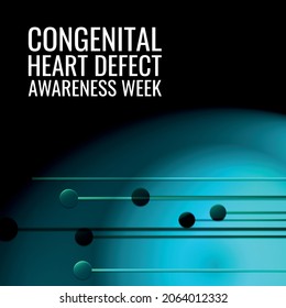 Congenital Heart Defect  Awareness Week .Geometric design suitable for greeting card poster and banner