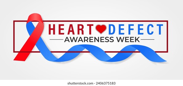 La Semana Congénita de Sensibilización sobre Defectos Cardíacos se observa cada año durante el 7 al 14 de febrero. icono de amor .Vector ilustración.