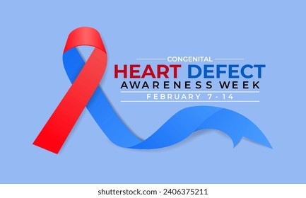 Congenital Heart Defect Awareness Week observed each year during February 7–14 .Calligraphy Poster Design. love icon .Vector illustration.