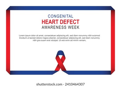 Congenital Heart Defect Awareness Week background. Vector illustration.