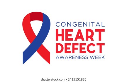 Congenital Heart Defect Awareness Week observed every year in during February 7 to 14. Health and Medical Awareness Vector template for banner, poster and background design. Vector illustration.