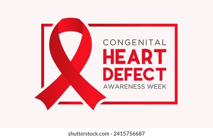 Congenital Heart Defect Awareness Week observed every year in during February 7 to 14. Health and Medical Awareness Vector template for banner, poster and background design. Vector illustration.