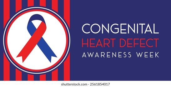 Congenital Heart Defect Awareness Week. background, banner, card, poster, template. Vector illustration.
