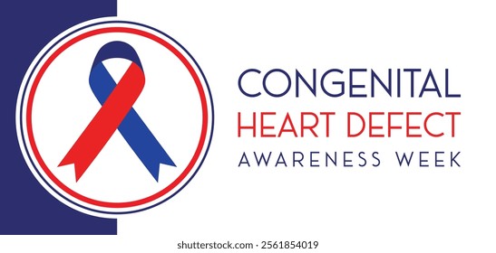 Congenital Heart Defect Awareness Week. background, banner, card, poster, template. Vector illustration.
