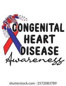 Congenital Heart Disease Awareness T-Shirt Design