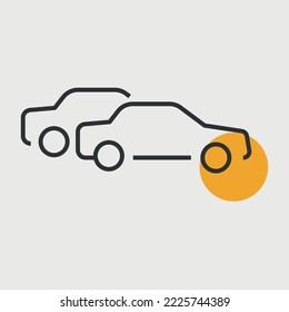 congestion traffic jam vector icon sign busy road