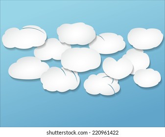 congestion white volume clouds over blue