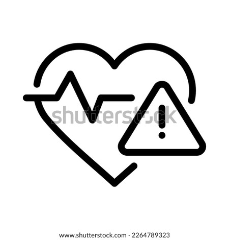Congestive heart failure icon. Outline style. Vector. Isolate on white background.