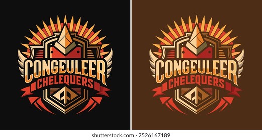 "CONGEULEER CHELEQUERS" Text T-shirt design