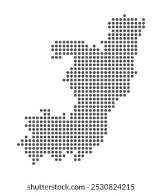Congo - Dotted Map. Map formed by Dots. Vector Illustration