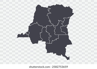 congo DR Map Anchor Color on White Background quality files Png