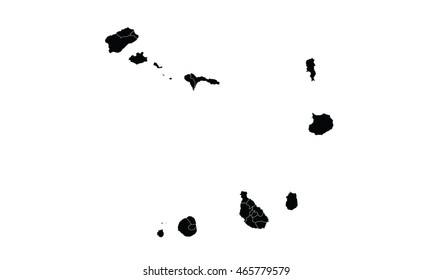 Congo DR map black color
