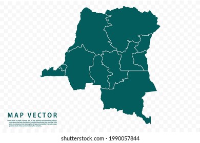 congo DR map High Detailed on white background. Abstract design vector illustration eps 10