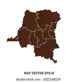 congo DR map High Detailed on white background. Abstract design vector illustration eps 10