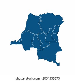 congo DR map High Detailed on white background. Abstract design vector illustration eps 10