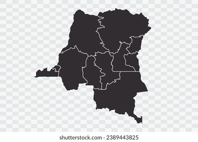 congo DR Map iron Color on White Background quality files Png