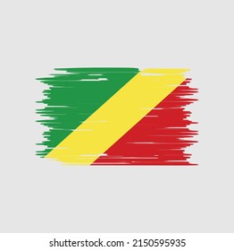 Cepillo de la bandera del Congo. Bandera nacional