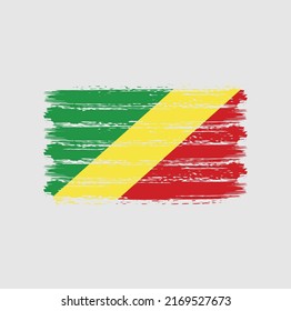 Cepillo de la bandera del Congo. Bandera nacional