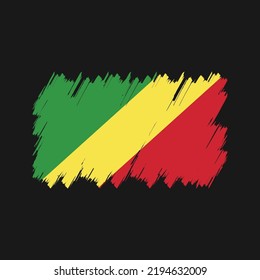 Cepillo de la bandera del Congo. Bandera nacional