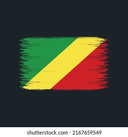 Pincel de la bandera del Congo. Bandera nacional