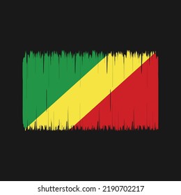 Pincel de la bandera del Congo. Bandera nacional
