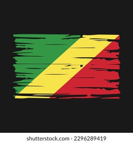 Congo Flag Brush Vector Illustration
