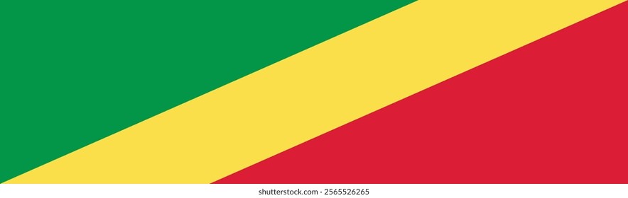Congo flag long banner digital vector illustration