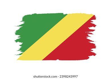 Congo flag official colors vector illustration