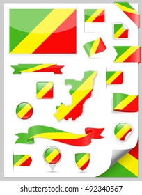 Congo Flag Set - Vector Collection
