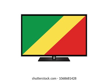 Congo Flag Of Television,Vector Illustration, Isolate On White Background Icon. EPS10