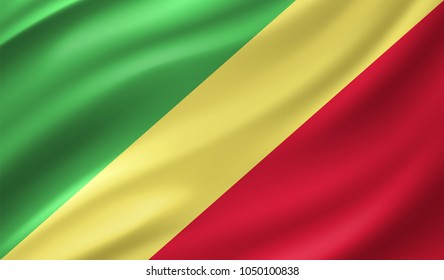 Congo Flag in Vector Illustration