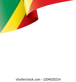 Congo flag, vector illustration on a white background