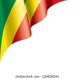 Congo flag, vector illustration on a white background