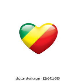 Congo flag, vector illustration on a white background